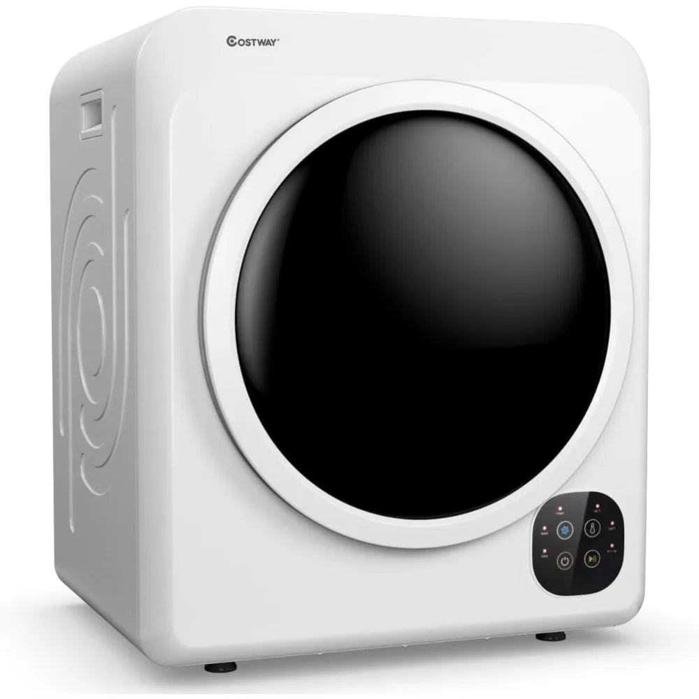 COSTWAY 1700W Electric Portable Clothes Dryer, 13.2 lbs Capacity Front Load Compact Tumble Laundry Dryer with Stainless Steel Tu