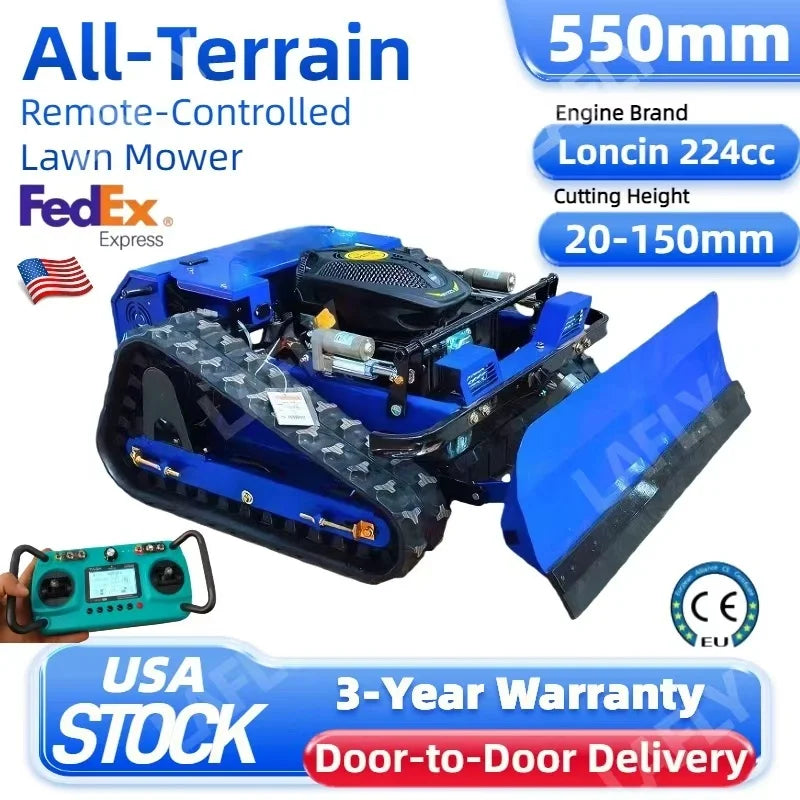 Customized High Quality All Terrain Ai Remote Lawn Mower With Engine 550mm Remote Control Agricultural Riding Lawn Tractor