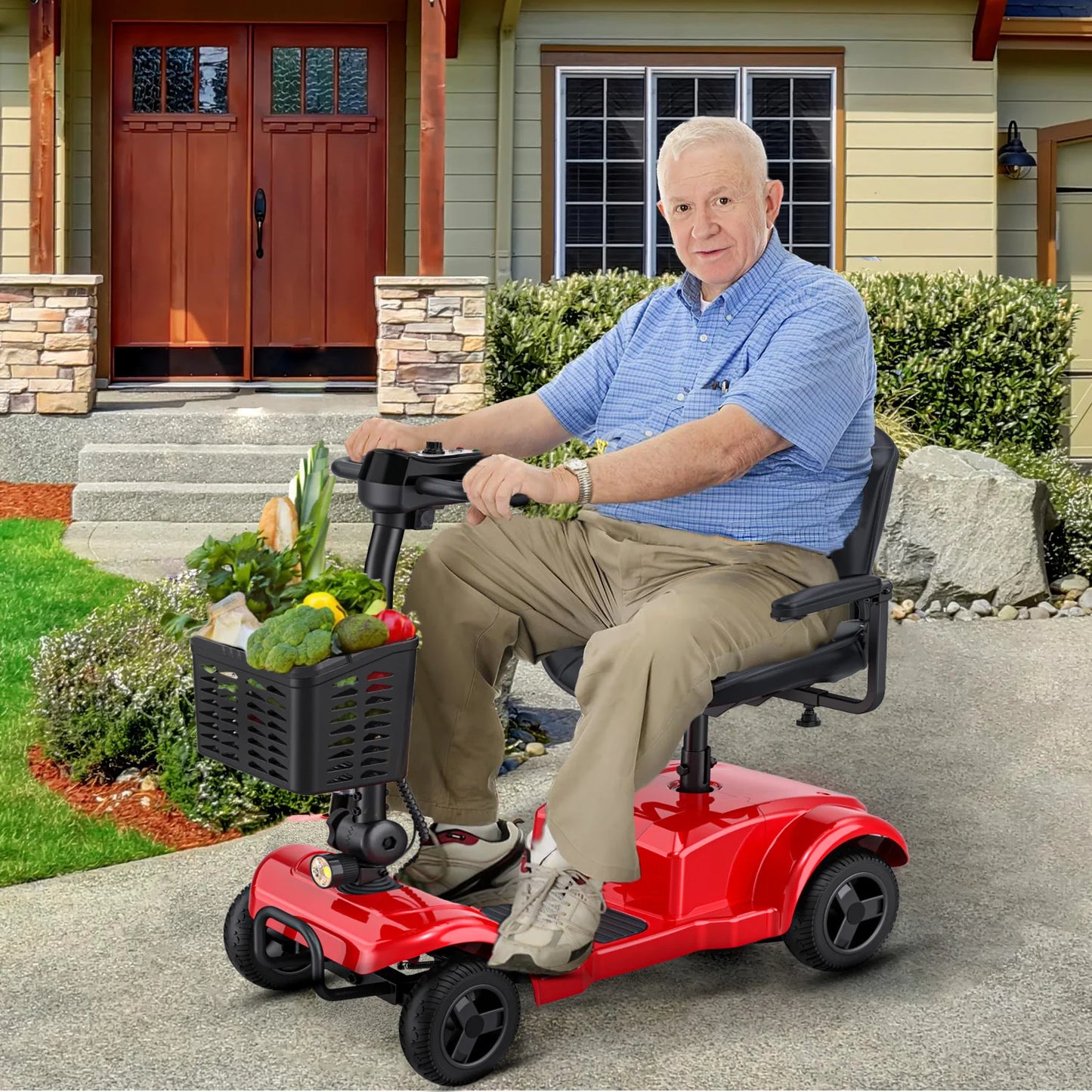 ENGWE Four-Wheeled Electric Scooter, 250W, 24V 12AH, 6.2MPH Max Speed, 15.5 Miles Range, Ideal For Short Trips and Urban Living