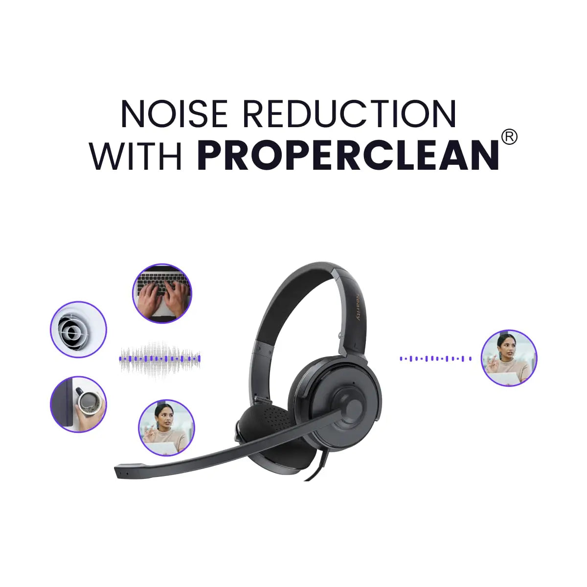 Clearance Sale Wired On-Ear Headphones with Noise Cancelling Mic USB/Type-C Connection for Office Home PC/Mac/Laptop