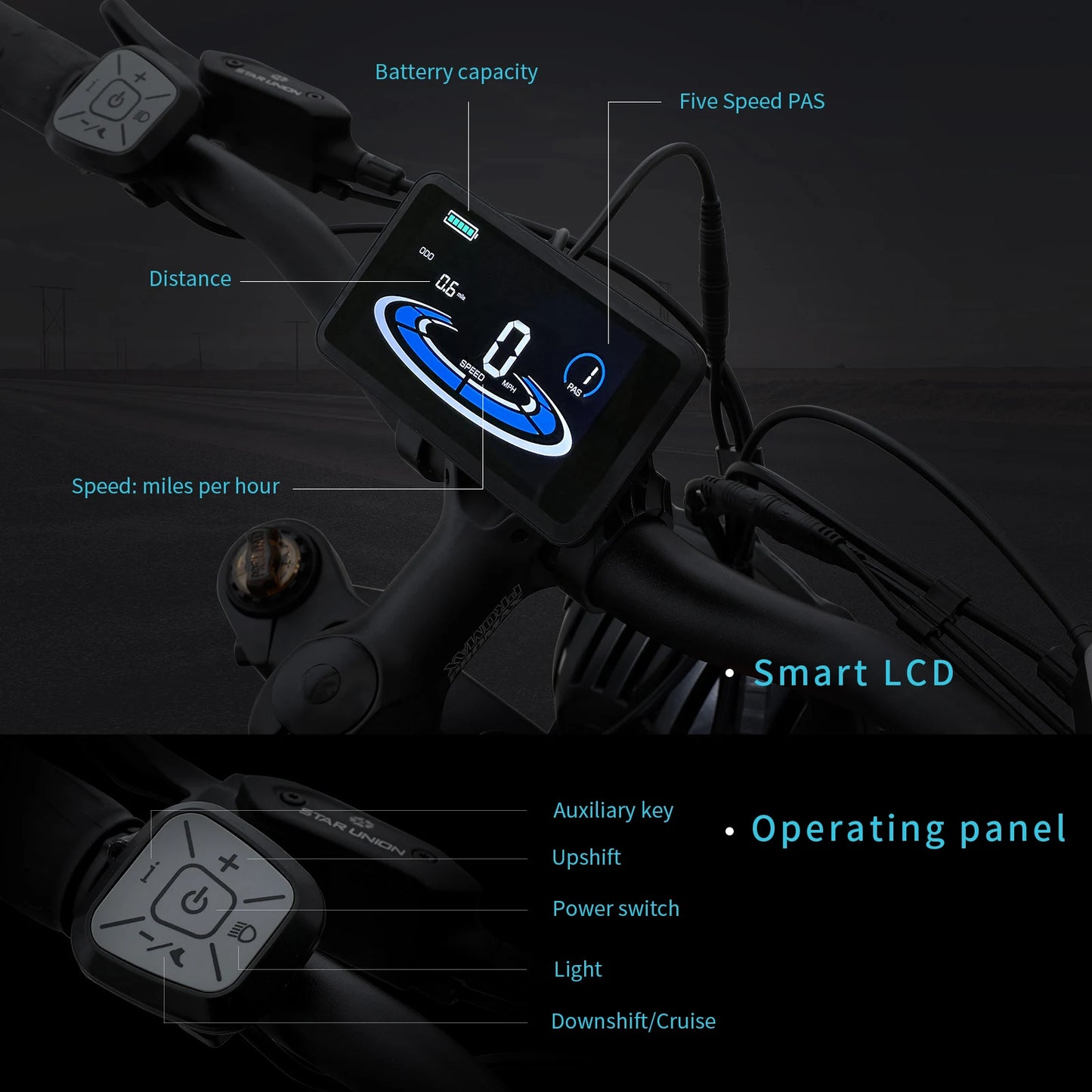 Electric Mountain Bike 750W 48V 17.5Ah 45Mile Class 3 E-Bike, 20" Fat Tire All-Terrain Bike with LCD Display UL Certified