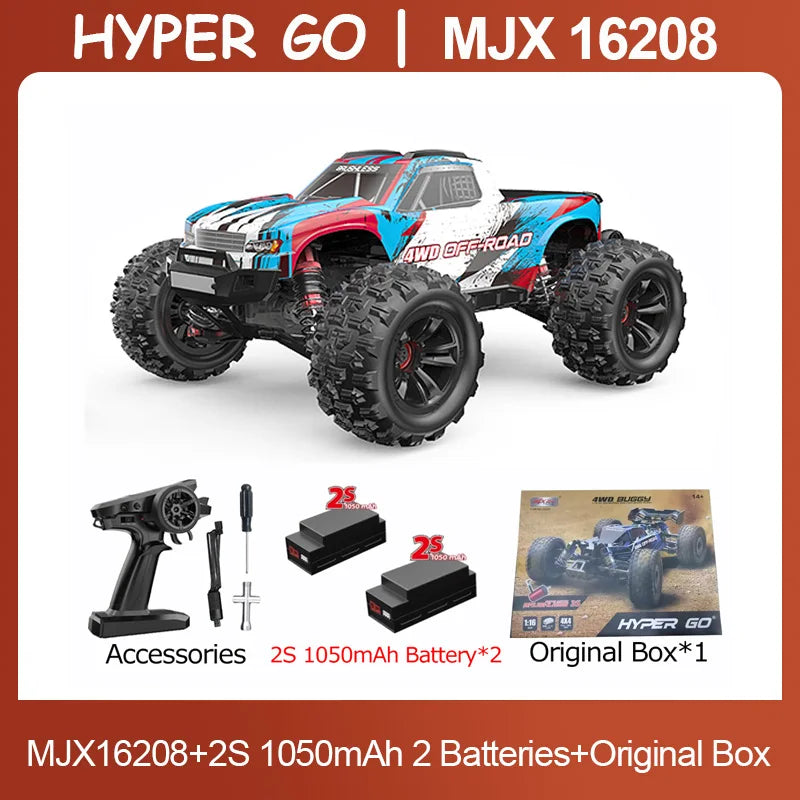 MJX Brushless Remote Control Car 16207 16208 3S Racing Vehicle RC Remote Control Toy High-Speed Car Off road Bigfoot Vehicle