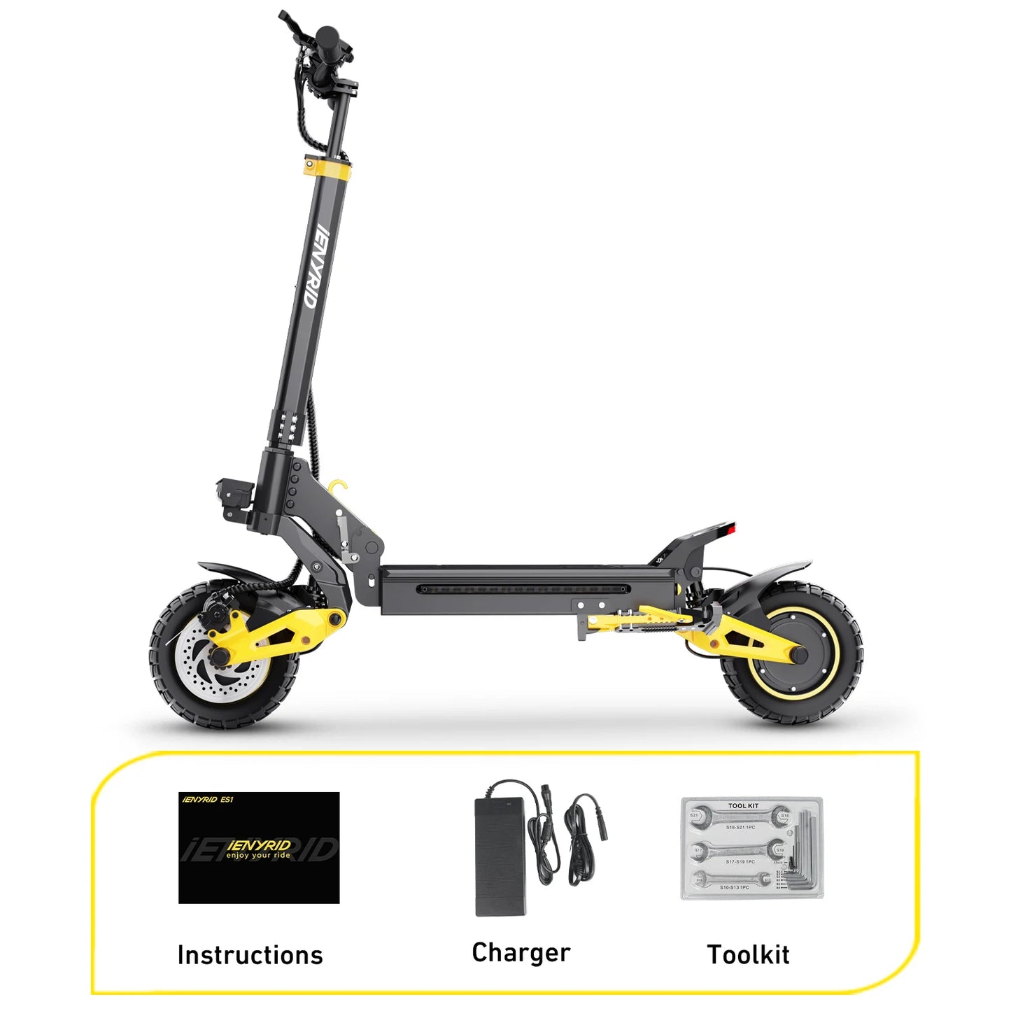 Electric Scooter IENYRID IE-ES1 Foldable 2400W Dual Motor 48V20.8Ah Lithium Battery E-Scooter Scooters 10-inch Tires E-Scooter