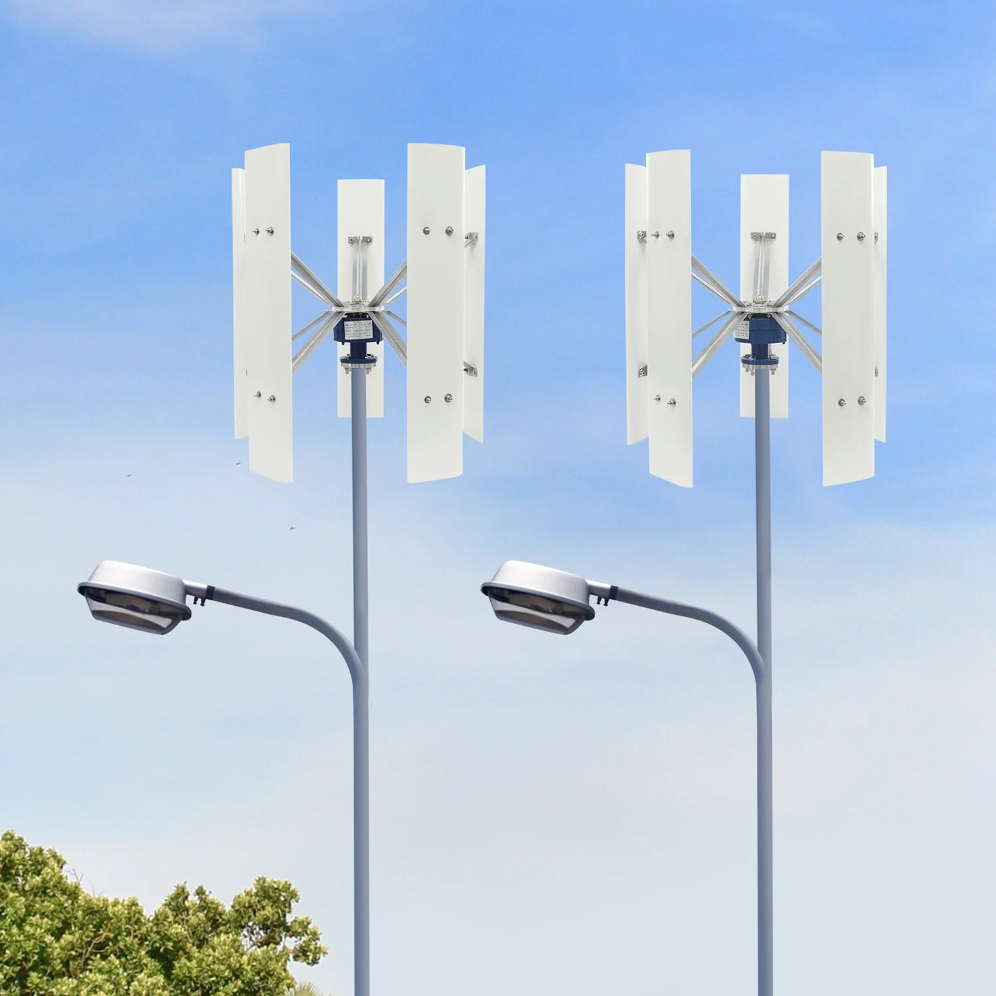 5-blade Wind Power Generator，12V/24V 100W Vertical Axis Wind Turbine Generator，Low Noise Wind Turbine Generator