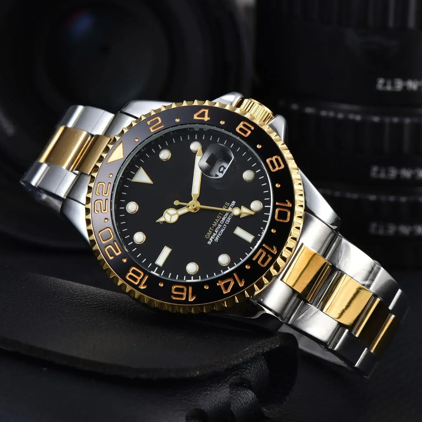 40mm Red Blue Pepsi Business Diver NH34 GMT Watch 100m Waterproof Sapphire Crystal NH34A Automatic Watches For Men reloj hombre