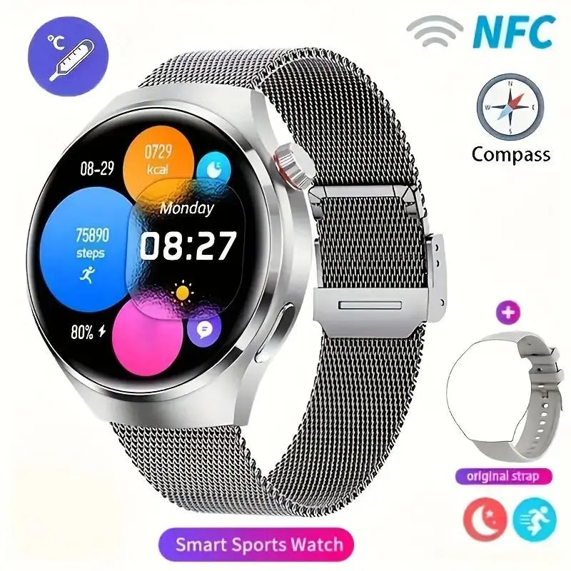 New NFC Men's Smart Watch AMOLED1.43-inch Large Screen Bluetooth Call Heart Rate Detection Outdoor Sports Women's Smartwatches