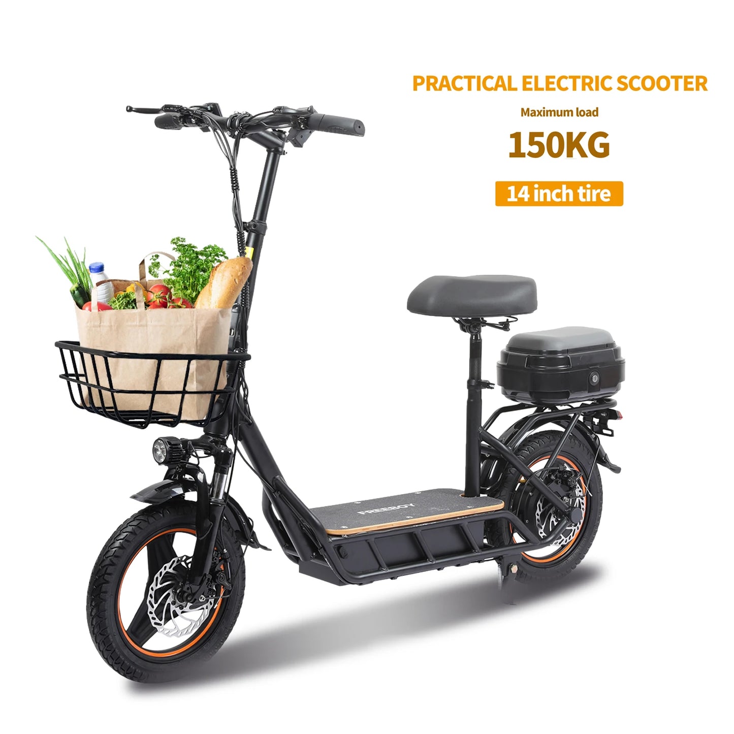 FREEBOY H14 Adult Electric Scooter 750W Motor 48V 18Ah Battery Folding E-Scooter 14  Tire city eScooter