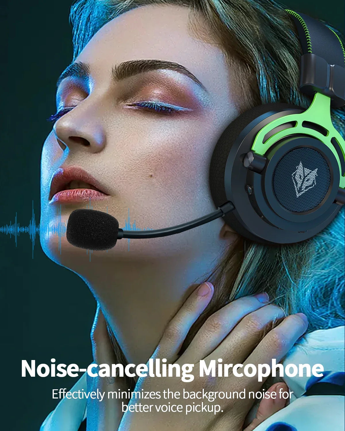 NUBWO G03 Headsets Gamer 2.4GHz Dual Stereo Sound Wireless Bluetooth Gaming Headphone with Dongle Noise Canceling Microphone