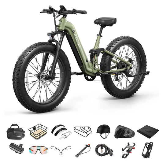 PUCKIPUPPY Boxer St Electric Bike for Adults 960W 48V 20AH Electric Bicycles with Luxury Accessory Pack and Extra 15Ah Battery