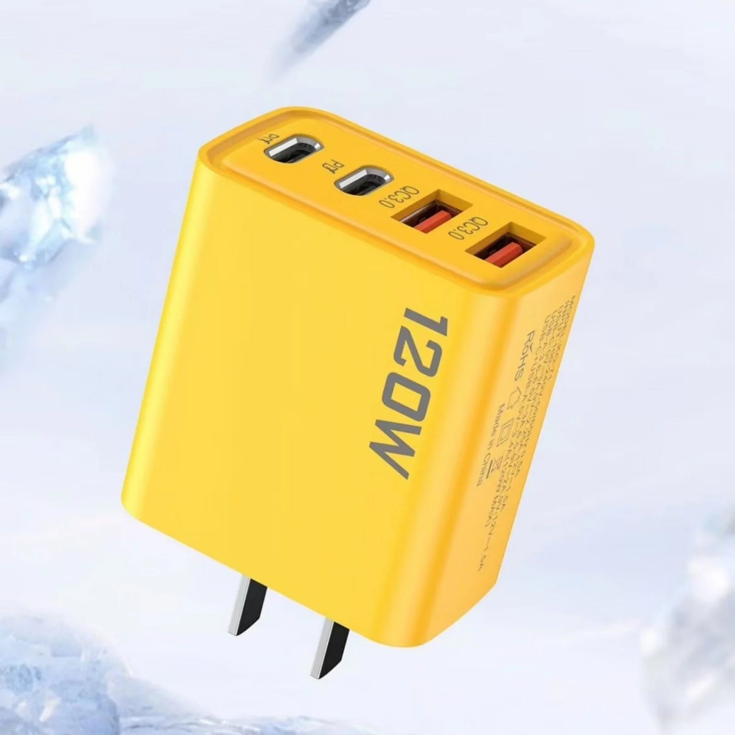 2X Universal 4-Port USB-C Fast Charge Mobile Phone Adapter Quick Wall Charger for iPhone for Samsung for Xiaomi for Huawei