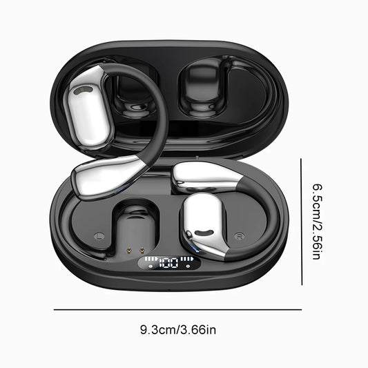 Bluetooth 5.4 Wireless Translation Headphone Multi Languages Business Earphone Ear Hook Noise Cancelling HiFi Stereo Earbud