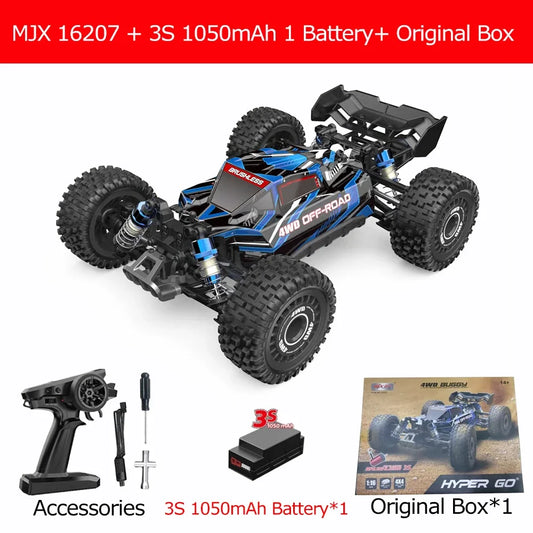 MJX 16207 Hyper Go 70km/h Brushless Rc Car 70KM/H High Speed Drift Cars 1/16 2.4G 4WD Racing Car Off-Road Remote Control Truck