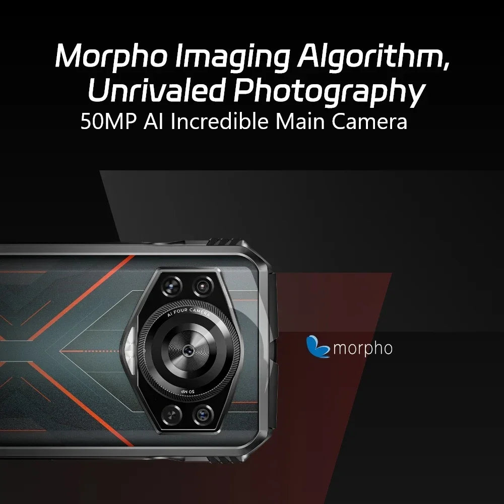 World Premiere DOOGEE S Cyber Rugged Phone 6.58" 90Hz IPS Screen 10800mAh Large Battery 8GB+256GB 50MP AI Main Camera Android 14