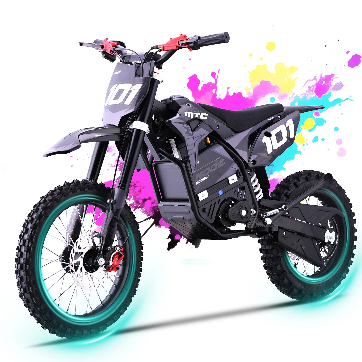 KOOZ HP115E 60V 2000W Electric Motorcycle for Kids and Teens,Electric Dirt Bike Up to 40 MPH & 18 Miles Long-Range.