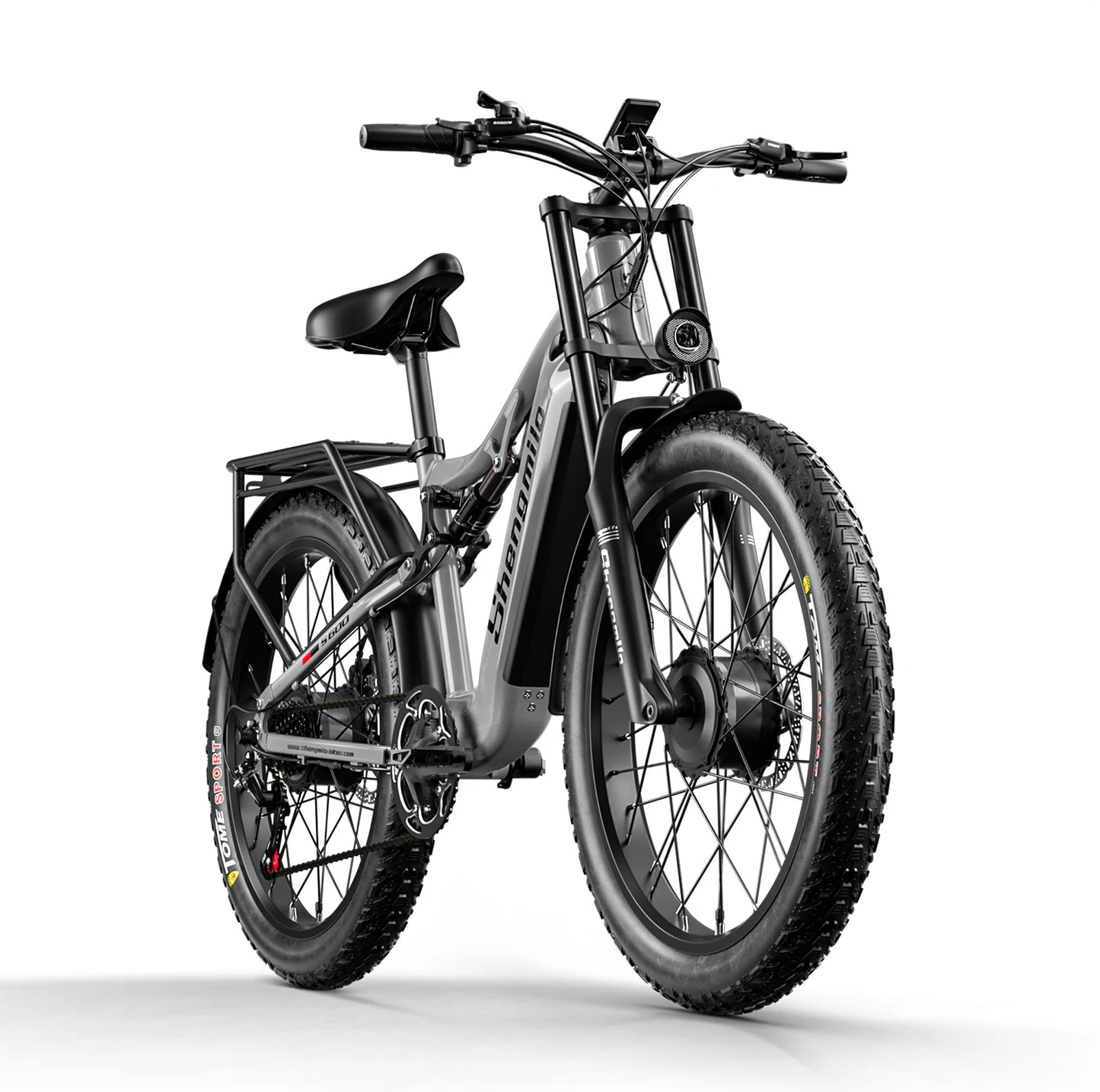 Shengmilo S600 Adult 1000W*2 E-bike Men's E-Mountain ebike with Two Motor, 48V840WH Battery,26" Fat Tire Electric Bike