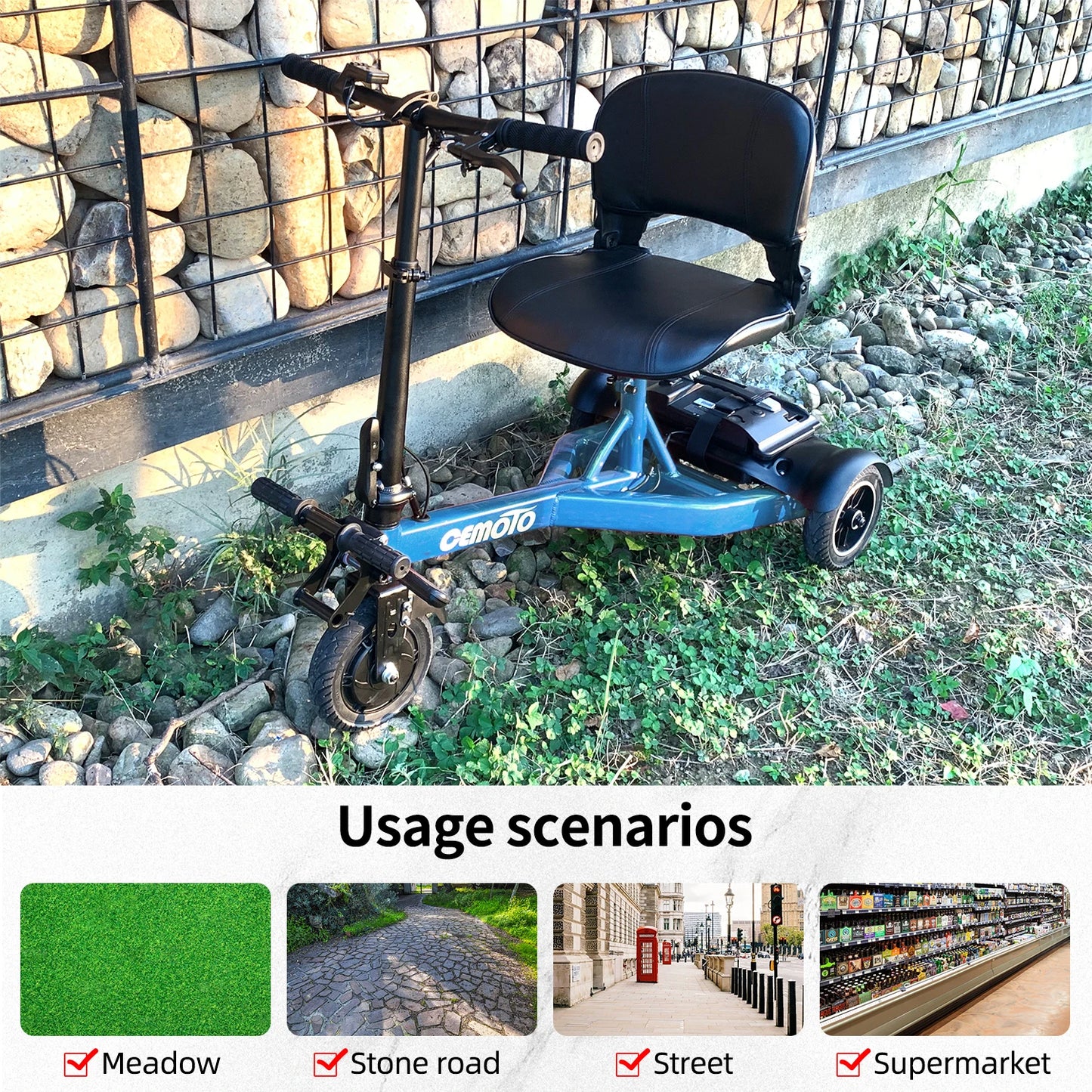 3 Wheel Foldable Mobility Scooter for Adults,Lightweight Li-ion Metro E scooter,electric mobility scooter elderly man woman