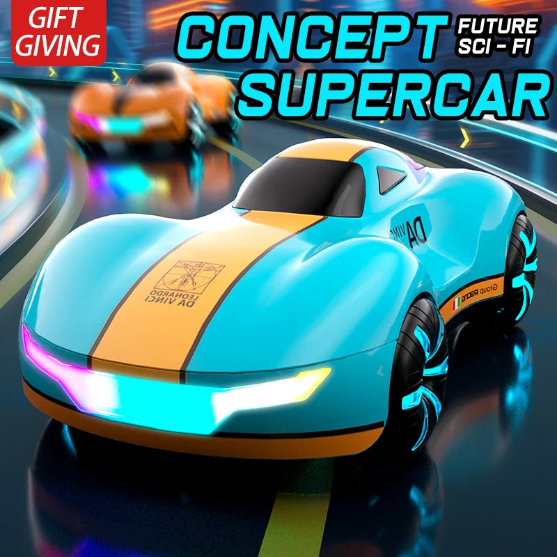 Drift RC Stunt Car with Light Spray & Sound, 2.4GHz Hobby RC Cars Toy for Kids, 360° Rotate, Birthday Gifts for Boys Girls 4-12