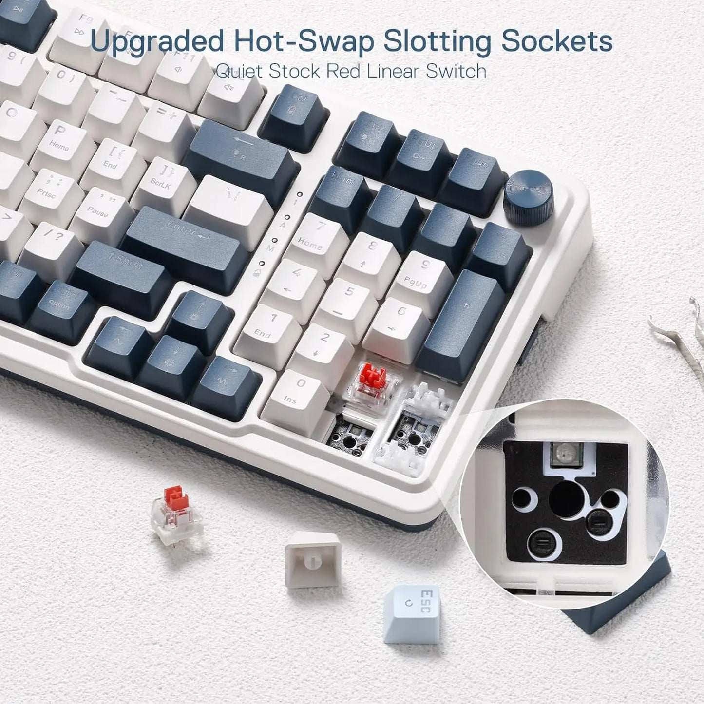Redragon K686 Pro Mechanical Keyboard 3 Mode Wireless Hot Swap