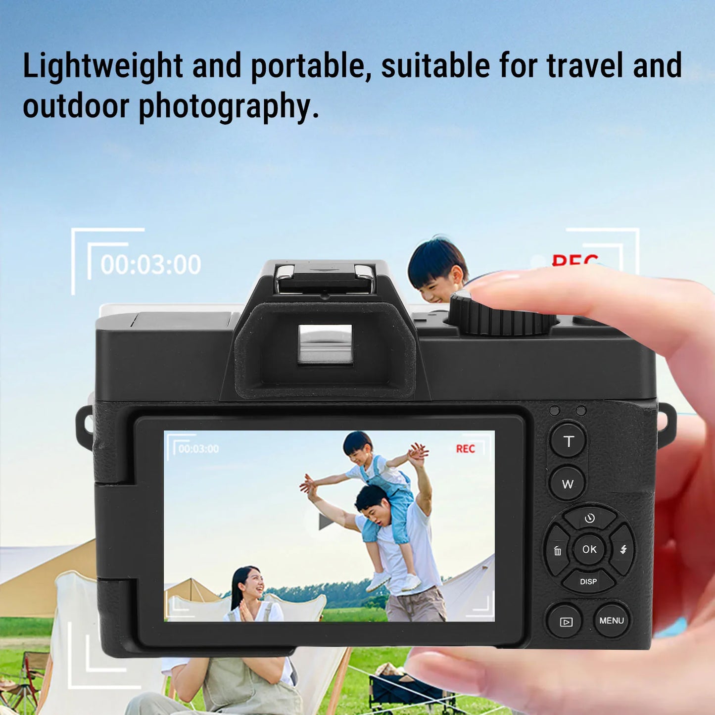 4K 48MP Mirrorless Camera with 16X Zoom 32GB Memory Card Travel Camera for Photography Filming 4K Camera for Photography