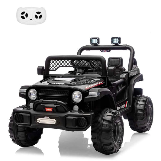 12V Kids Electric Ride-on Truck Parent Remote Control Kids' Car 3 Speeds (Max 6MPH) with LED Lights Music for Ages 2-8