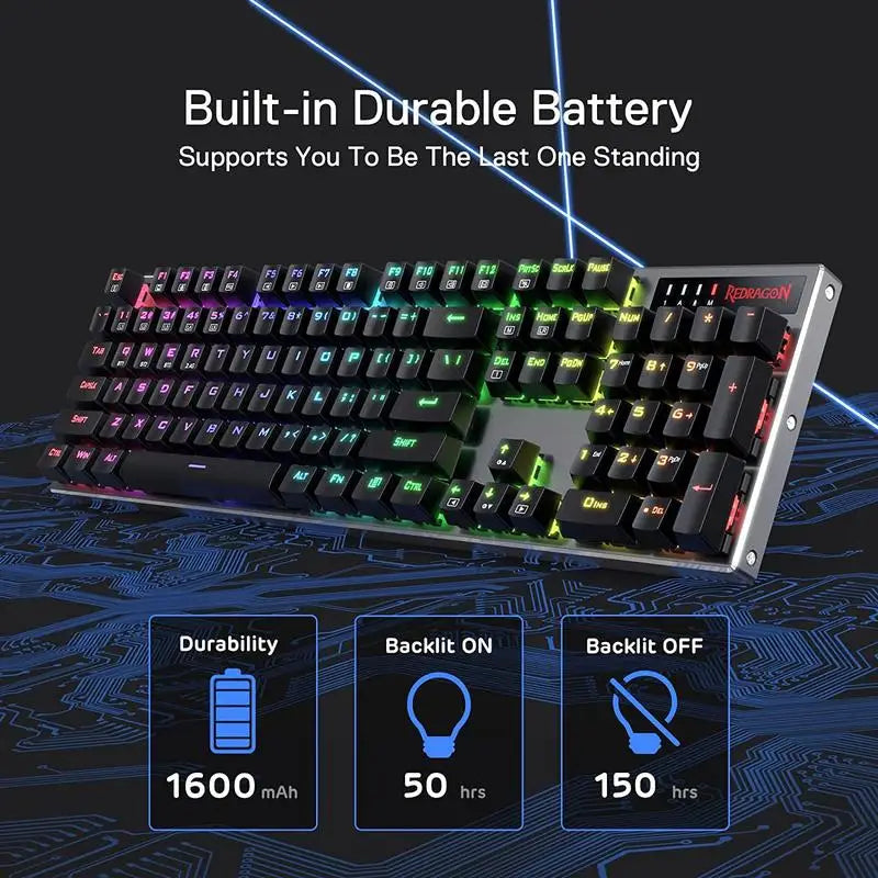 Redragon K556 Pro Wireless RGB Tri Mode Mechanical Keyboard