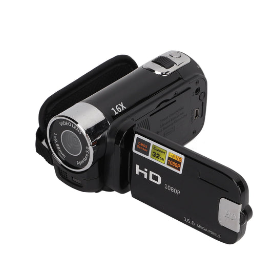 Digital Video Camcorder 16MP 2.7inch Color Screen 270° Rotation Full HD 1080P Camera Recorder for Gifts for Family for Kids