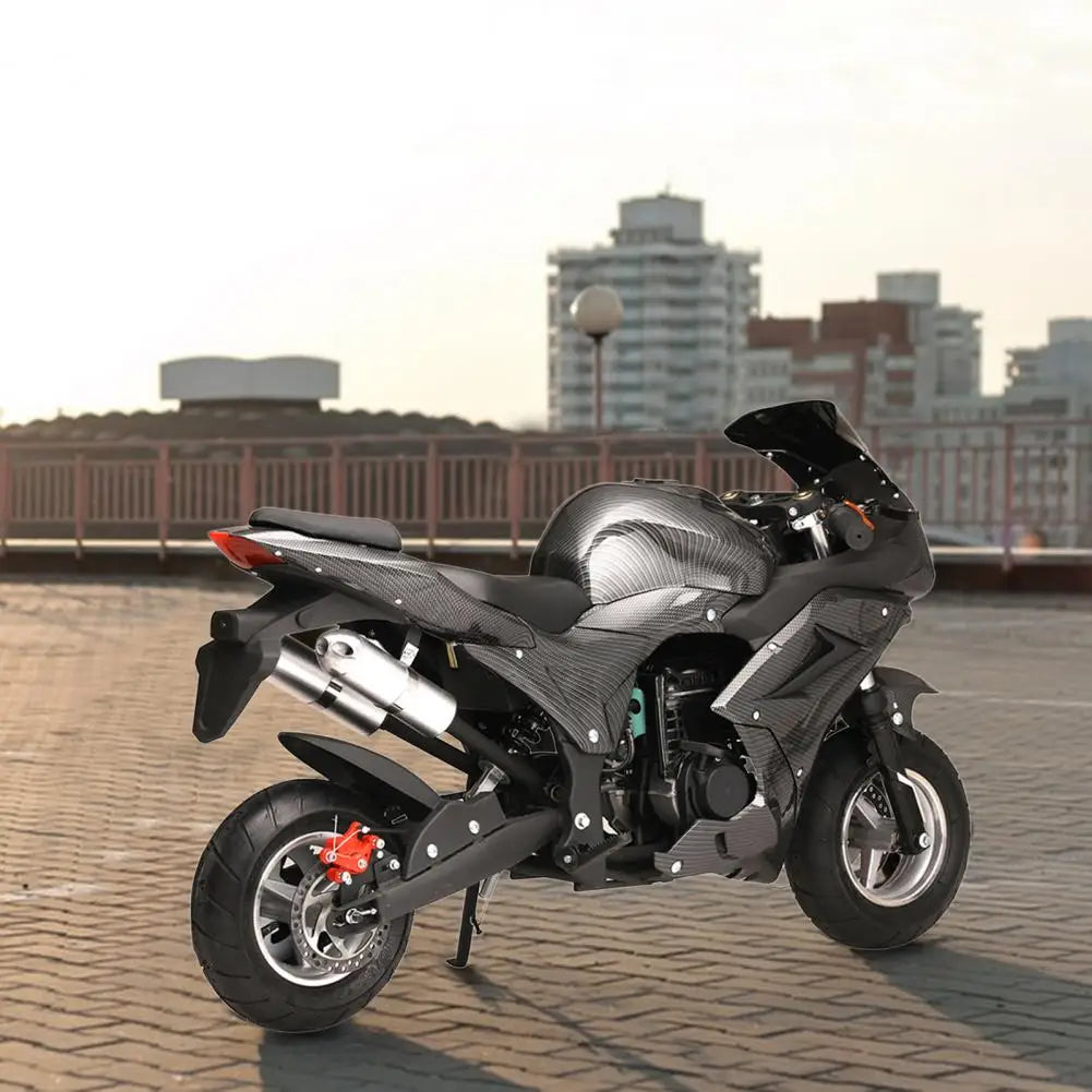 49cc 4-Stroke Pocket Rocket Motorcycle, Mini Motorcycle, Gas Pocket Motorbike with Front Rear Disc Brakes