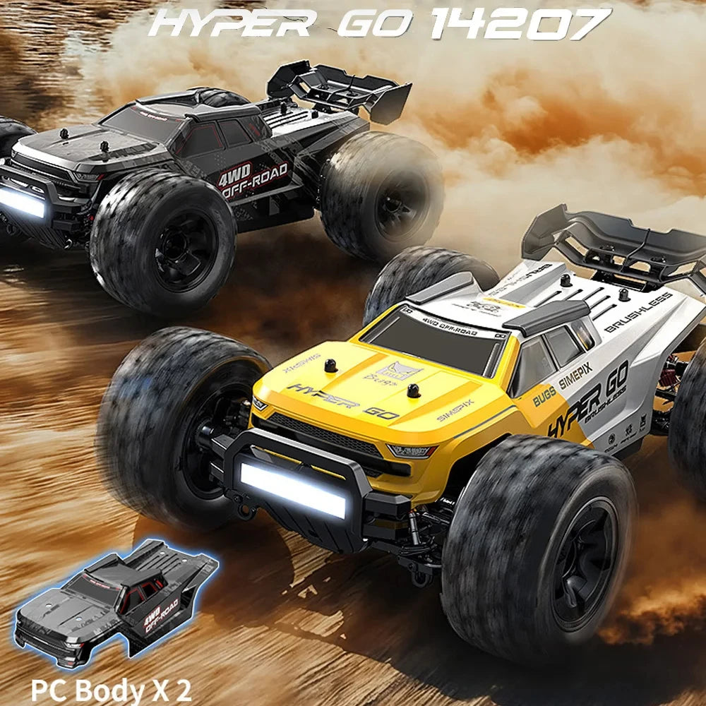HYPER GO MJX 14207 14208 1/14 RC Car 41-53km/h Brushless 2.4G Remote Control 4WD Off-road High Speed RC Car Truck Hobby Toy