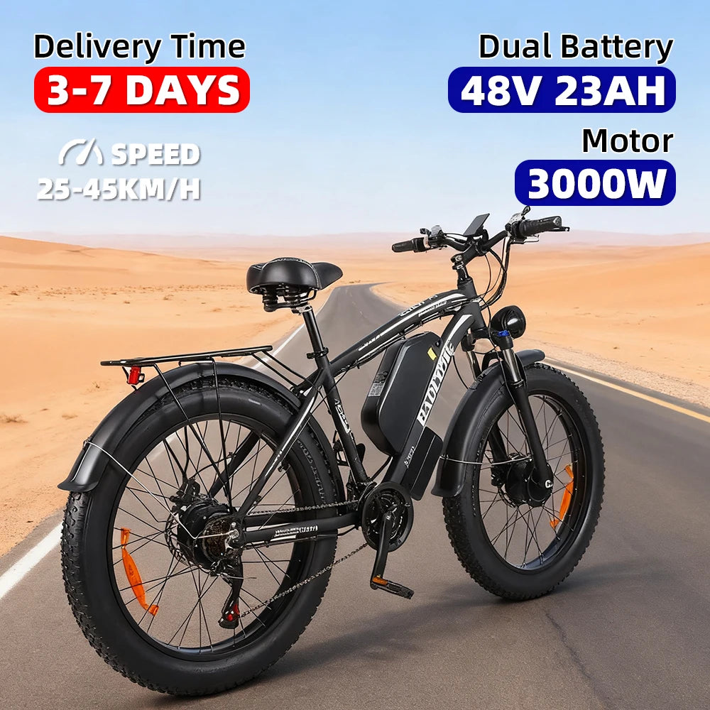 One piece dropshipping 26 inch electric snowmobile 3000W48V23AH lithium electric off-road snowmobile from the United States