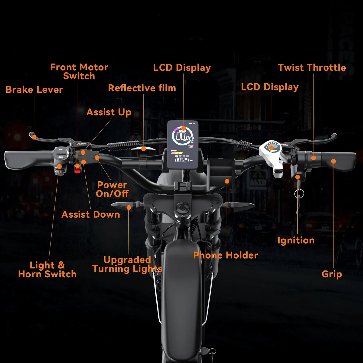 Moobelo E10 2000W Dual-Motor Dual-Battery Electric Bike 52V 43AH 20-Inch Fat Tire Off-Road Snow E-Bike 7-Speed 1-Year Warranty