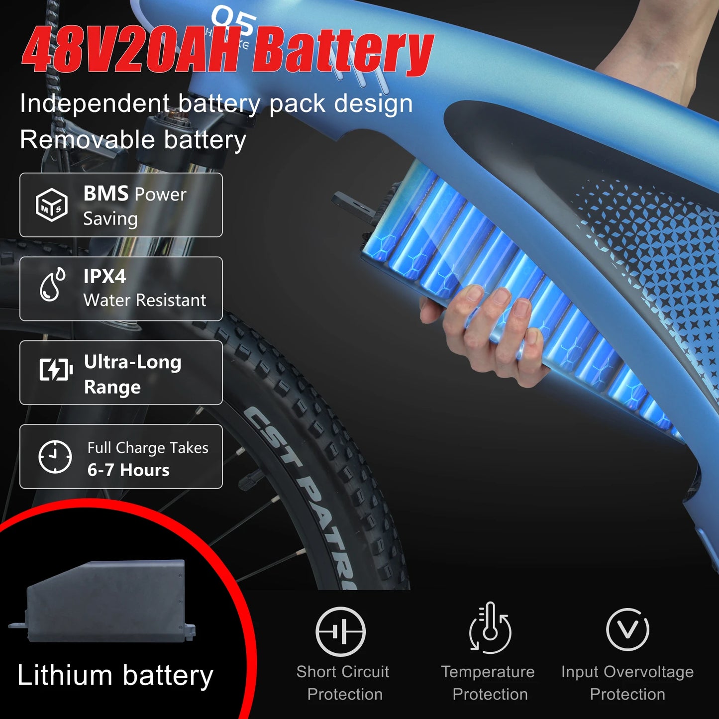 HX Q5 2000W Ebikes 57KM/H Electric Bicycle 27.5 Inch Adults Electric Bike Removable battery Electric E Bikes Mountain Ebike