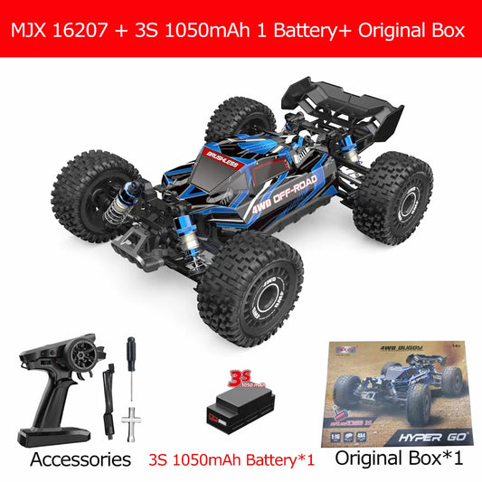 MJX16207 16208 1/16 RC Car 70KM/h Brushless HYPER GO 2.4G 4WD Racing Car Off-Road Remote Control RC Truck Hobby Toy