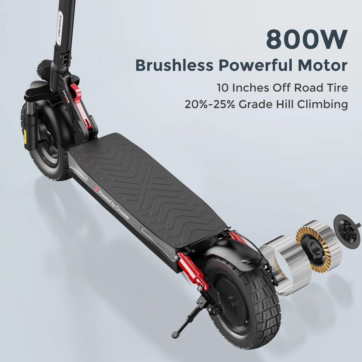 Circooter Mate adult electric scooter, 800W motor, 48V12.5AH, folding E-scooter, 10-inch tires, E-mountain scooter