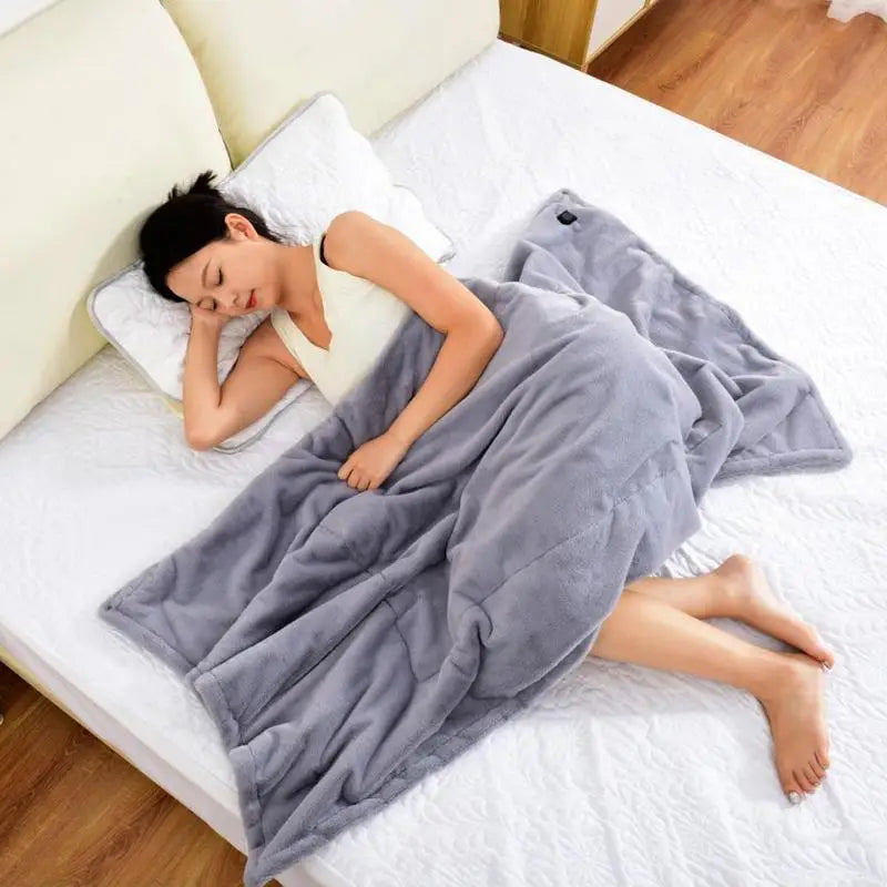 Electric Heated Blanket 59x33.5 Inch Fast Heating Heated Blanket Adjustable Electric Lap Blanket Throw 3 Levels Temperature