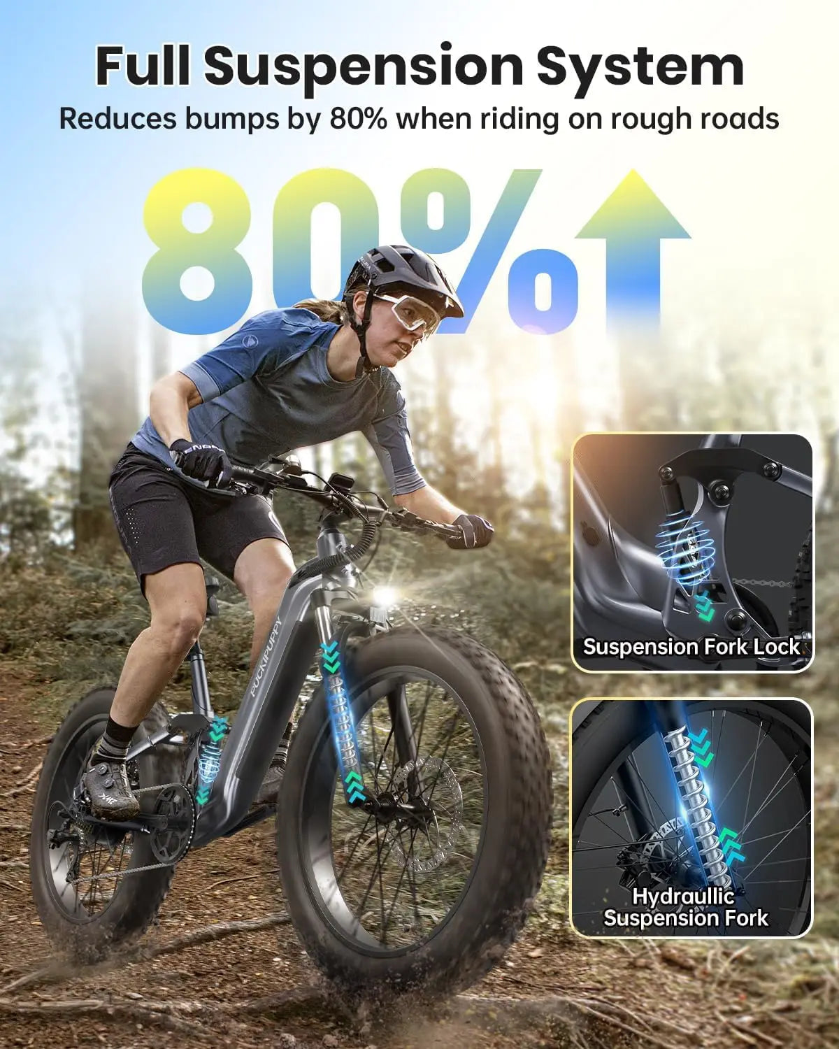 PUCKIPUPPY Boxer St Electric Bike for Adults 960W 48V 20AH Electric Bicycles with Luxury Accessory Pack and Extra 15Ah Battery