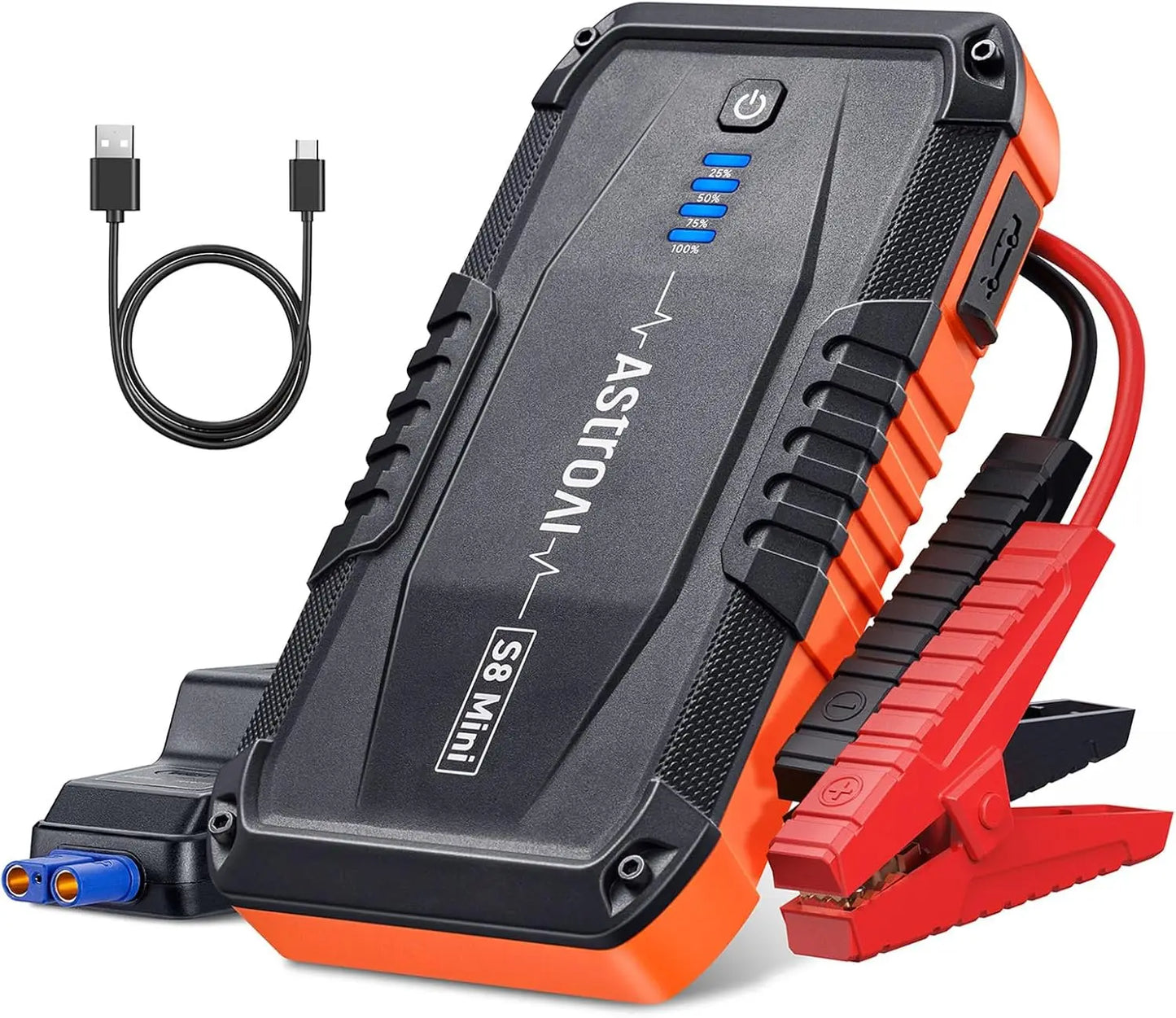 P10 5000A Car Battery Jump Starter, 12V Lithium Jump Box for 10L Gas & 8L Engines with LED Lights & Cable