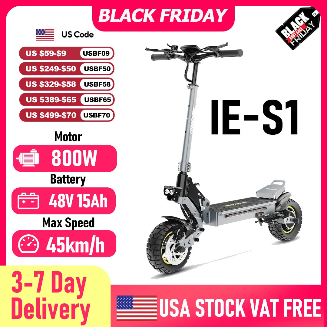 IENYRID iE-S1 Electric Skateboard 800W Motor 48V15Ah Smart LCD Display Electric Scooters Adult 10 In Air Off-road Tire E-scooter