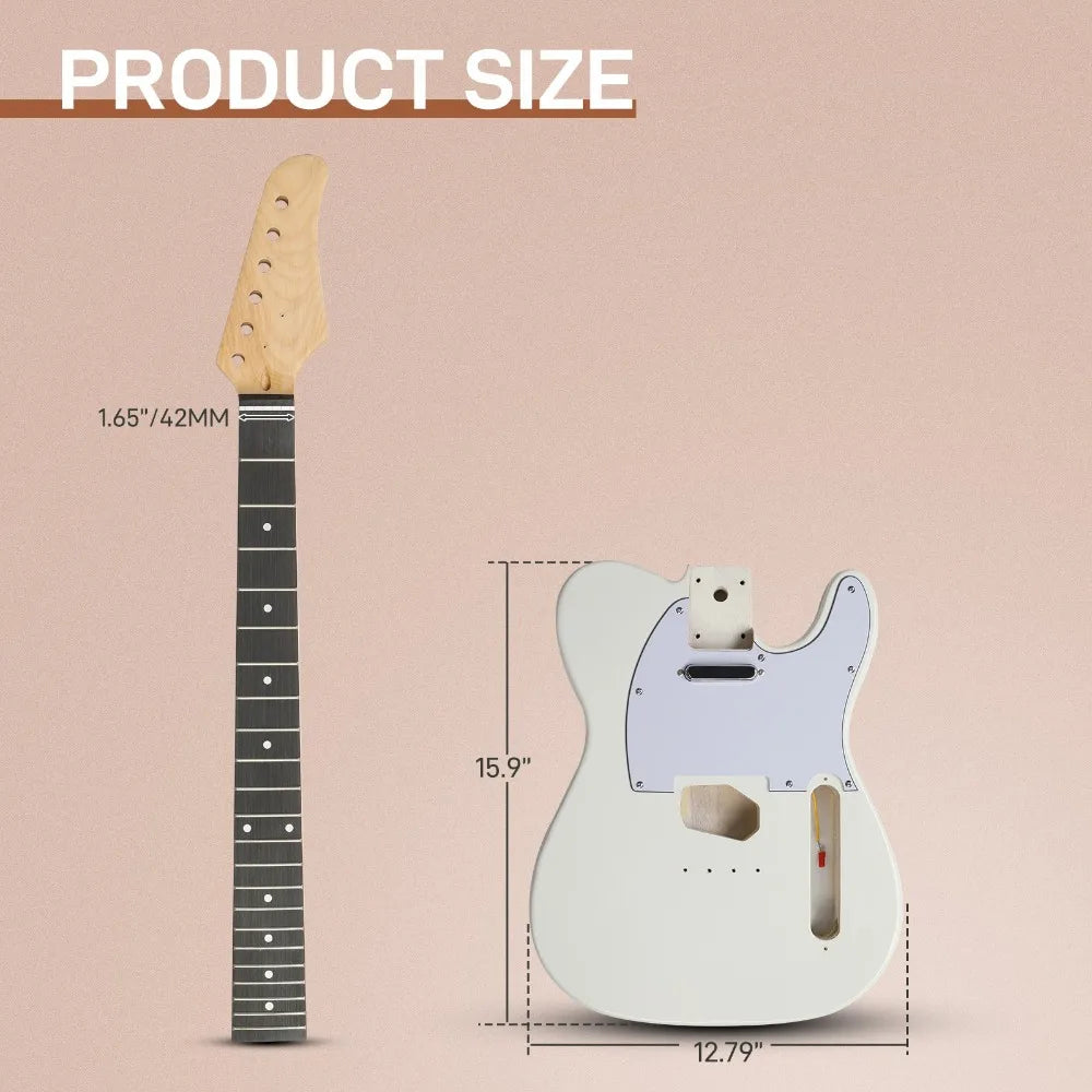 DIY 6 String TL Style Electric Guitar Kits with Mahogany Body for Beginner