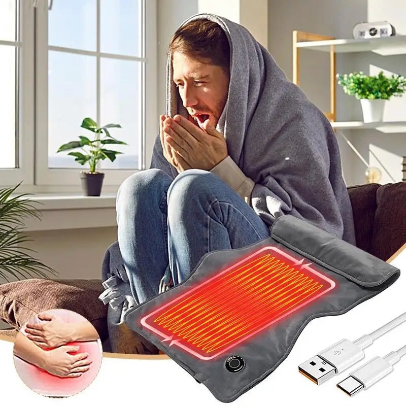 USB Electric Heating Blanket Heated Throw With 3 Heat Settings Fast Heating Blanket Warm Wrap For Home Travel 11.8 X 23.6 Inch