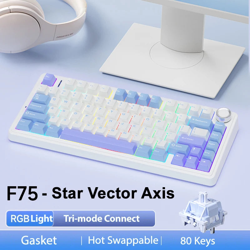 AULA F75 75 Percent Wireless Mechanical Keyboard RGB