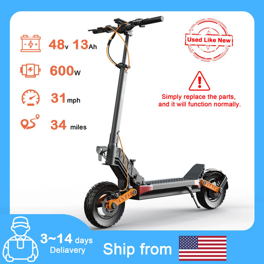 【Used - Like New】JOYOR S5-Z electric scooter 600W power motor speed 31Mph, 34-Mile Range, Foldable Design for Commuting & Advent
