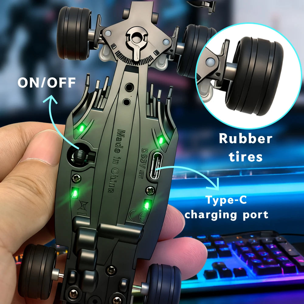 1:64 New Mini Remote Control Car, made of alloy, with shock absorbers and lighting design, featuring smooth body lines