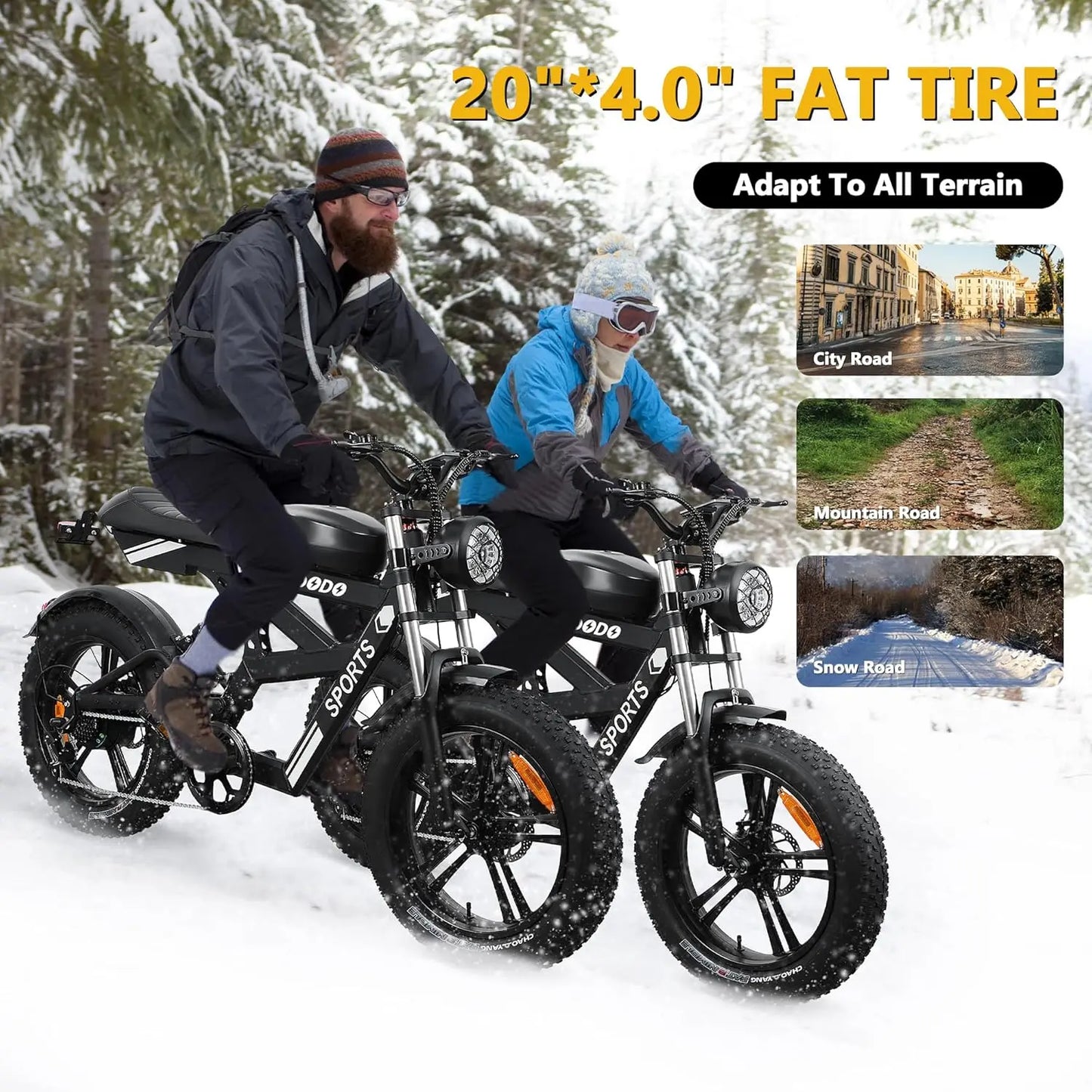 Electric Bike for Adults,1500W Peak,35MPH,48V 816Wh Battery,MAX 75Miles Electric Motorcycle,20'' Fat Tire Dirt Bike,7-Speed Bike