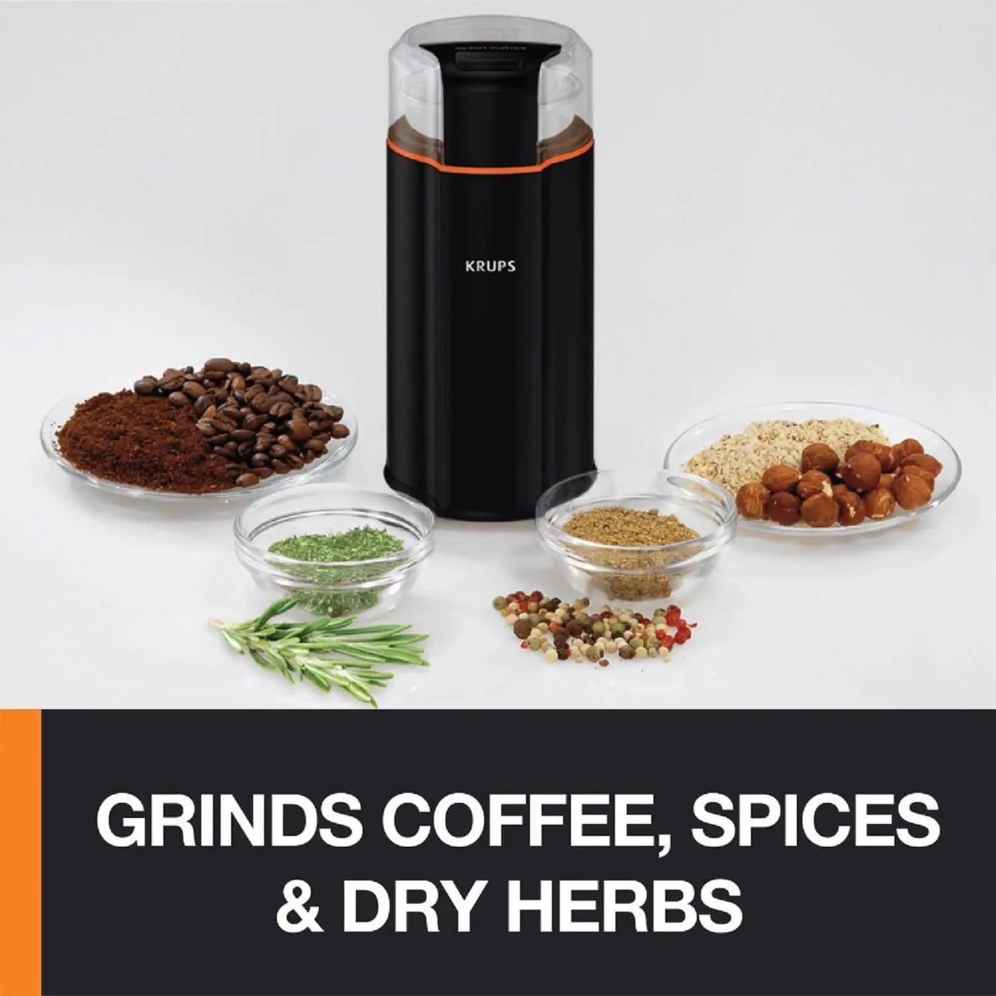 Silent Vortex Electric Coffee Grinder - 3oz Capacity, 5x Quieter Motor, Dishwasher-Safe Bowl for Coffee Beans & Spices, 12-Cup Y