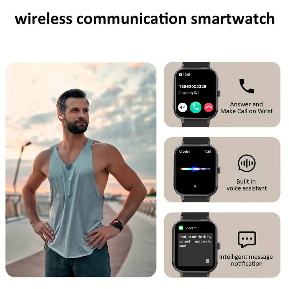 SENBONO Men‘s Smart Watch Bluetootn Call Heart Rate Monitor Sport IP68 Waterproof Smartwatch For Women  Men