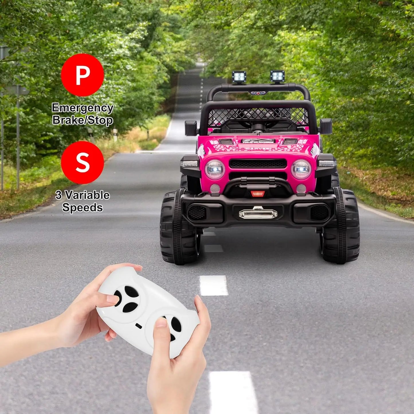 12V Kids Ride On Car,2 Seater Electric Toy Car for Toddlers and Children,with Remote Control, Battery-Powered,Music,Led Lights