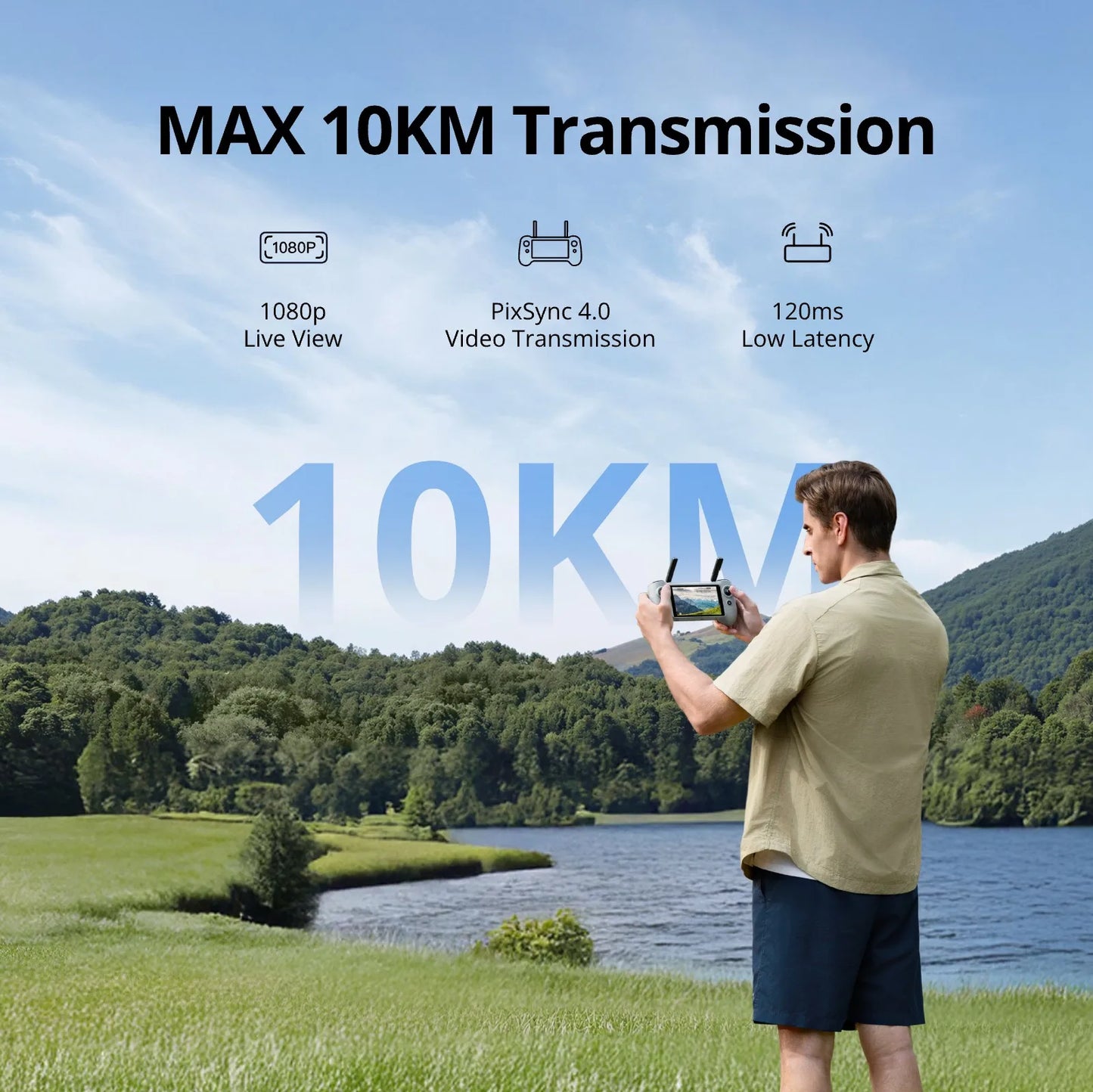 Potensic ATOM 2 Drone with PTD 1 Remote Control 4K Video, 8K Photo, 2.7K Vertical Shoot Camera Drones, Max 10KM, AI Night Shot