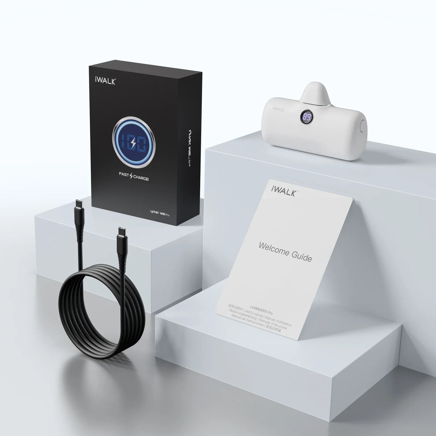 iWALK 5000mAh Mini Fast - charging Power Bank: LED Digital Display, Portable for On - the - go, Ultra - fast Power - up