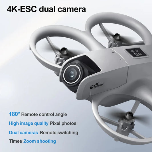 2025 Best-Selling GT3 Drone with HD Dual Camera 180° Upward Shooting, Obstacle Avoidance & Optical Flow Positioning, Foldable Po