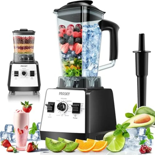 Countertop Blender 70oz Capacity 1000W Motor 6 Speeds 2 Container with 25oz To-go Cup Blender for Fruits Vegetables Ice Coffee